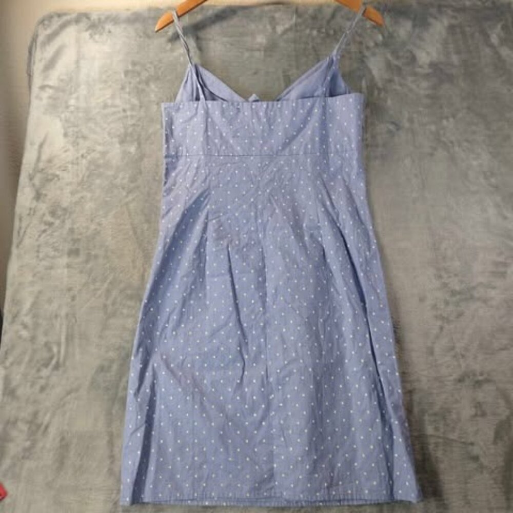 Ann Taylor Light Blue Polka Dot Mini Dress - Picture 3 of 10